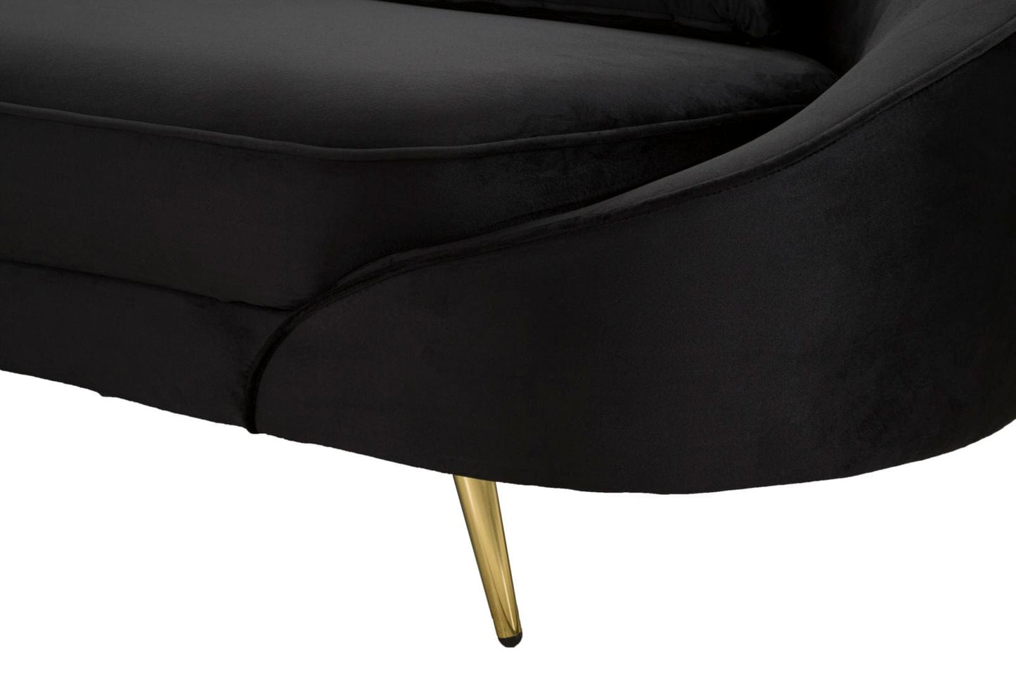Mauro Ferretti SOFA 3 SEATERS OSLO WITH CUSHIONS BLACK CM 185X84X68