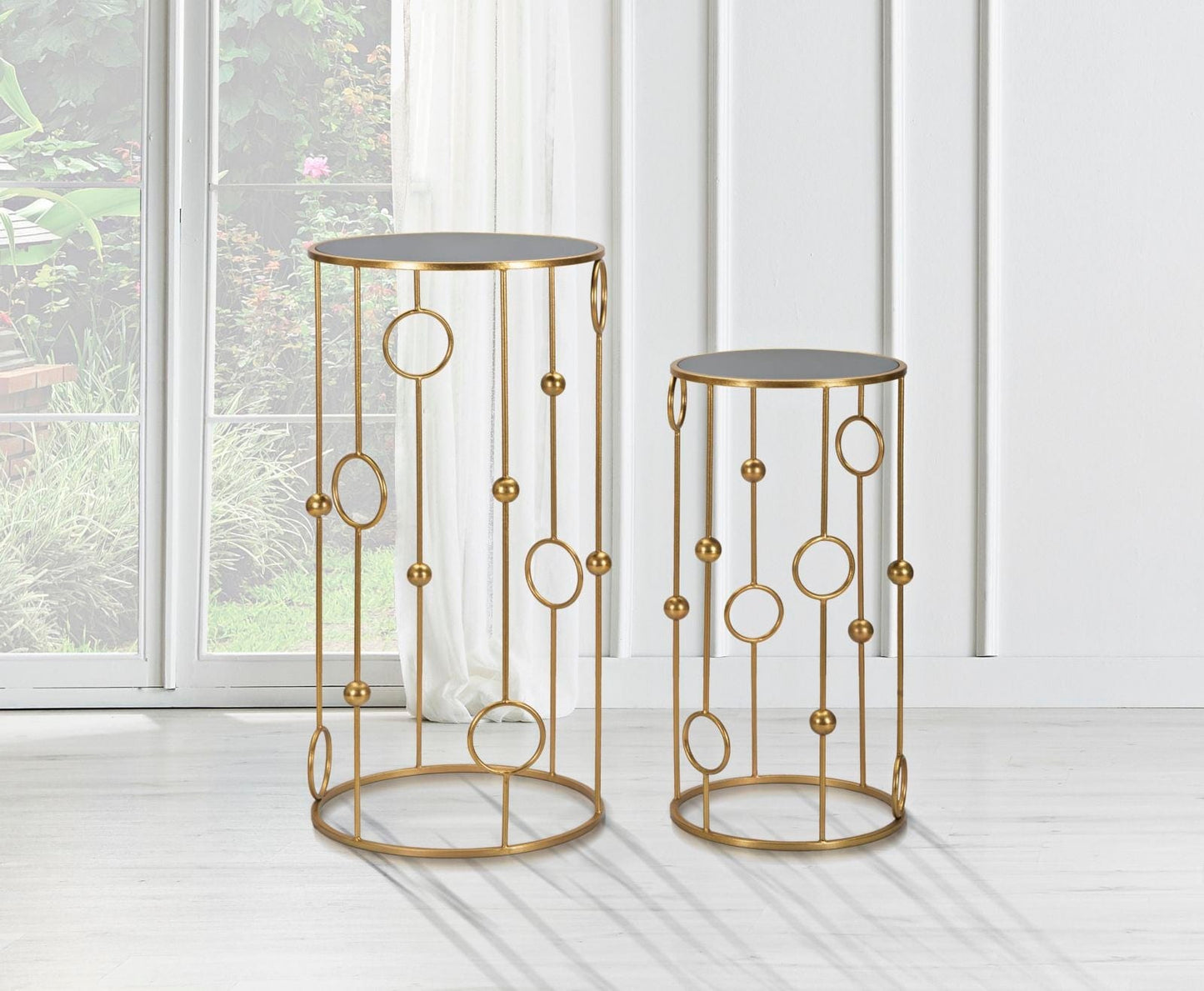 Mauro Ferretti TABLE CAGE SET 2PCS CM Ø 50X100-40X80