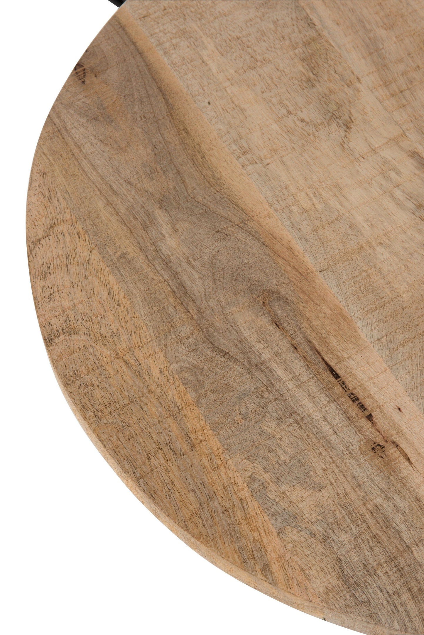 IndustrieelHuys.nl Tafel Bar Rond Hout/Metaal Naturel/Zwart (80074)