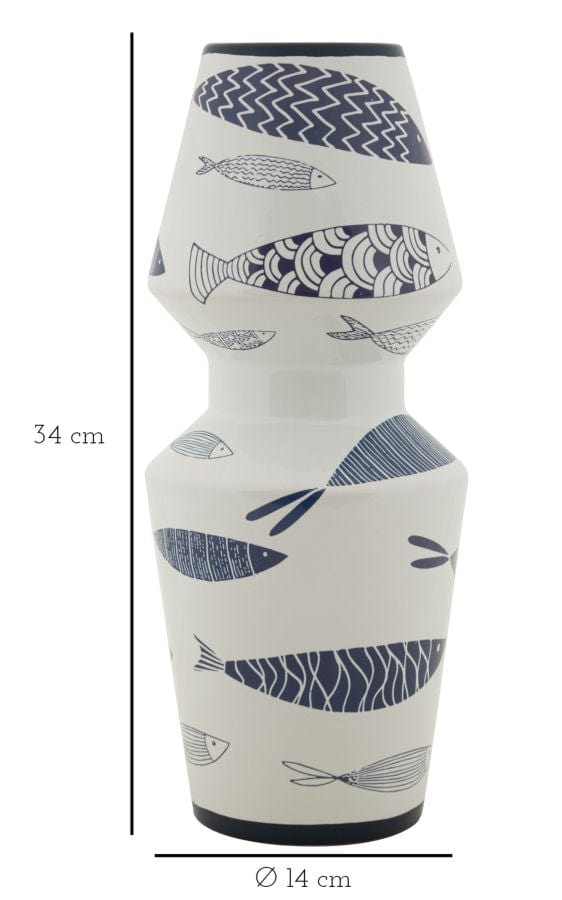 Mauro Ferretti VASE FISH DOUBLE CM Ø 14X34