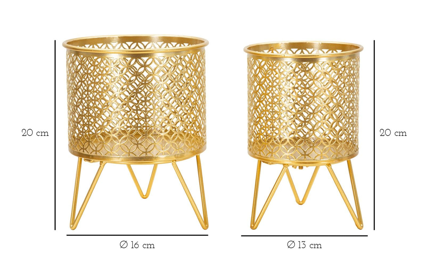 Mauro Ferretti VASE HOLDERCECI SET 2 PCS CM Ø 16X20-13X20