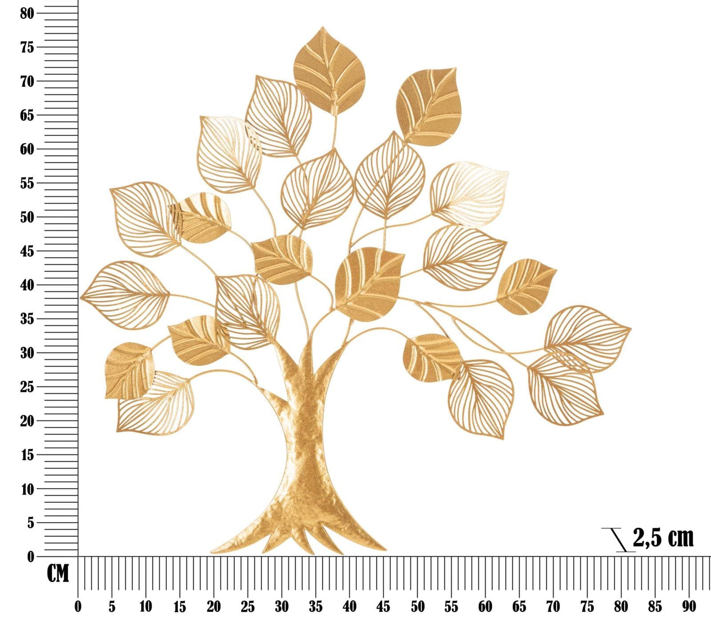Mauro Ferretti WALL DECORATION ALBERO GOLDY CM 81X2,5X78
