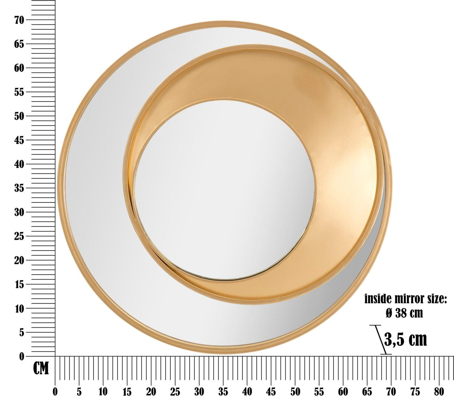 Mauro Ferretti WALL MIRROR VORTIC CM Ø 70X3,5