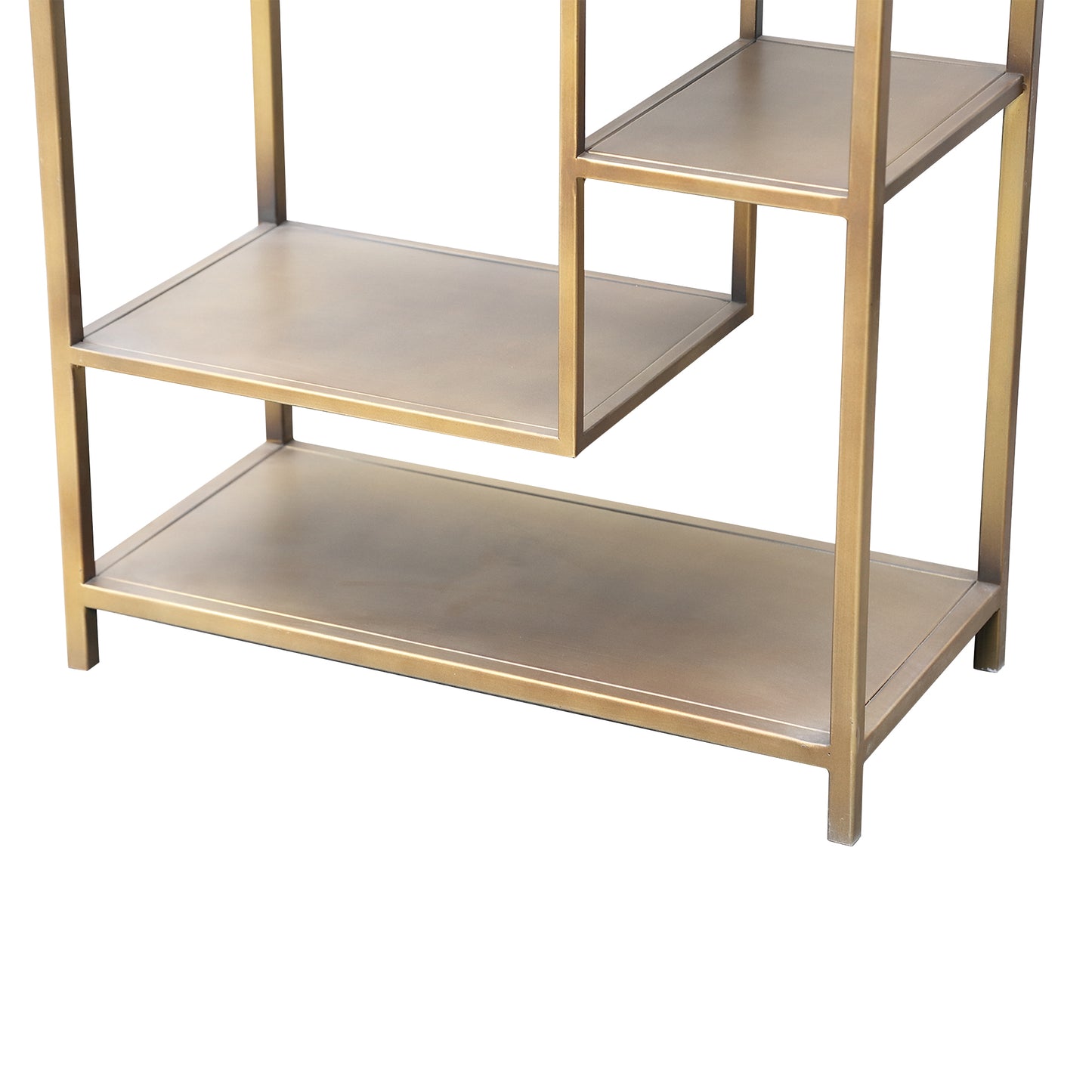 Duana Playful Gold Iron Open Cabinet High