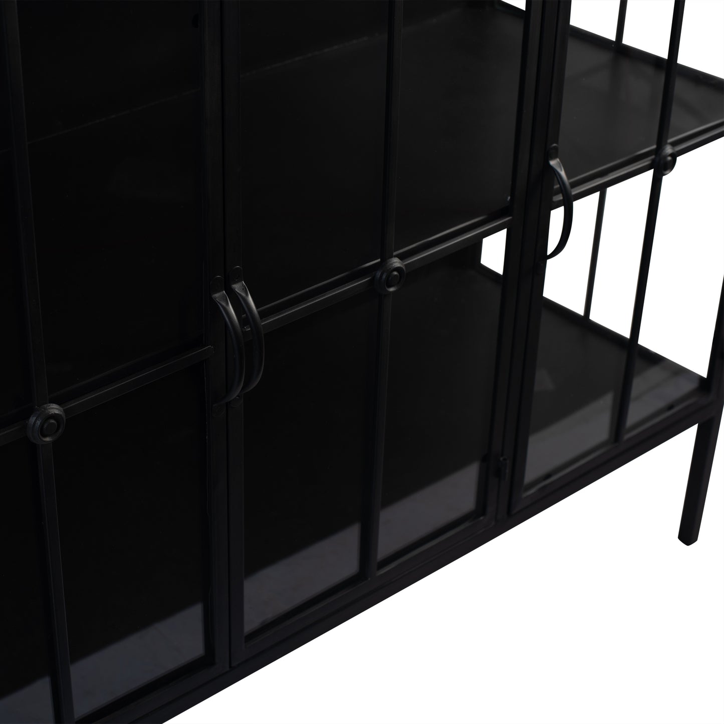 Cave Black Iron Cabinet Low