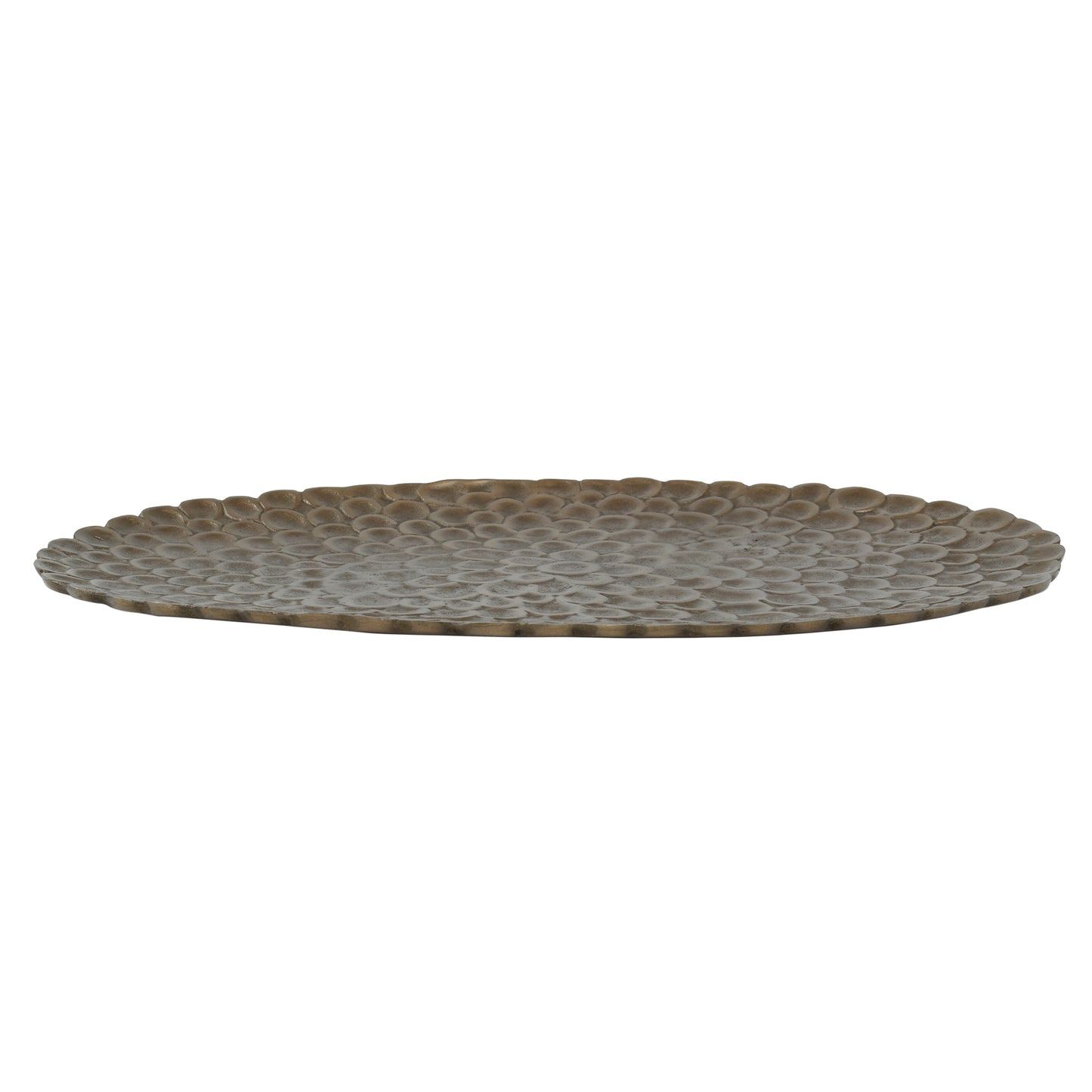 Lerissa Gold Aluminum Bowl Flower Pattern Oval L