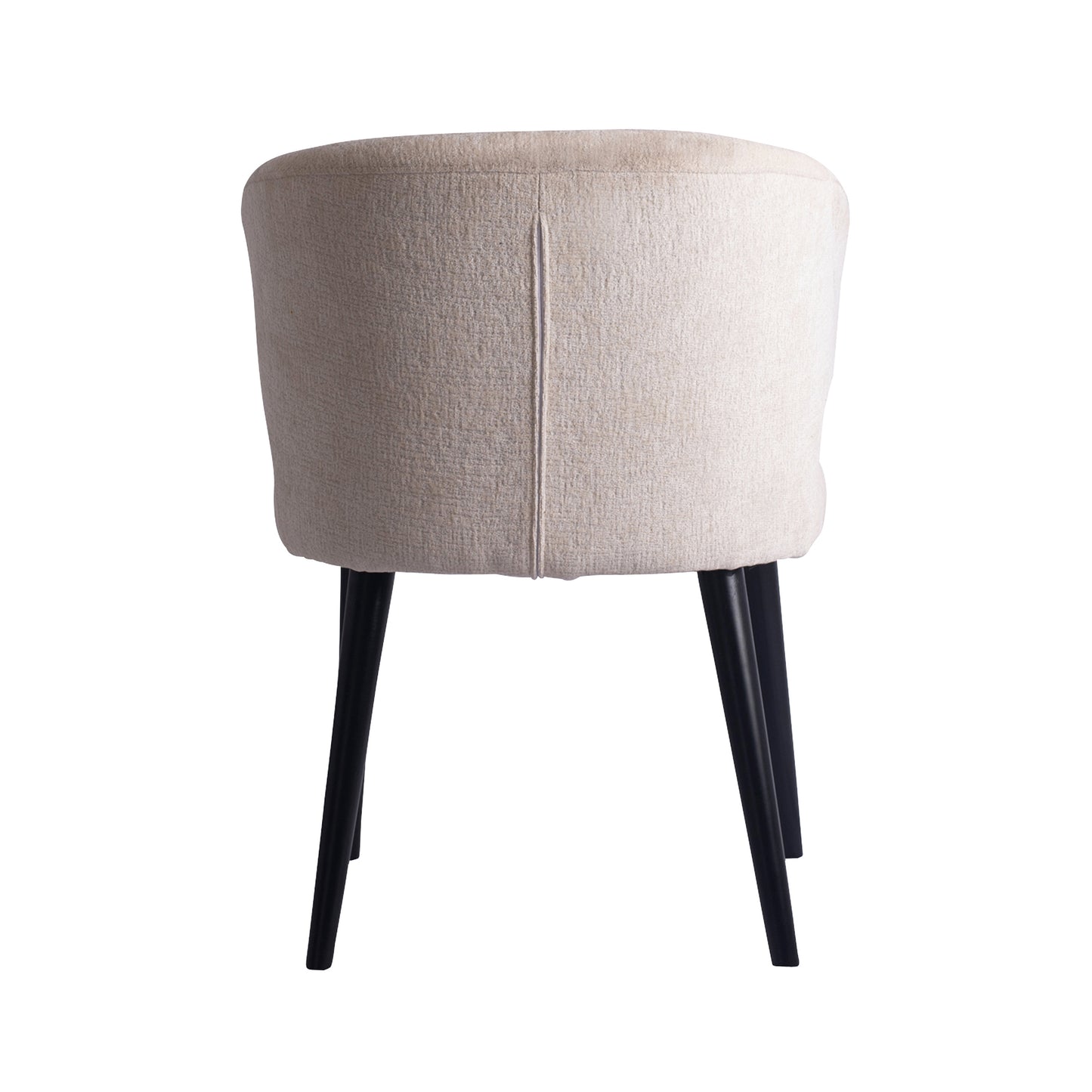 Fiori White 9852 Dining Chair Black Wood Legs