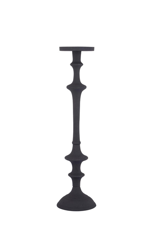 Yourney Black Casted Alu Candleholder Round High