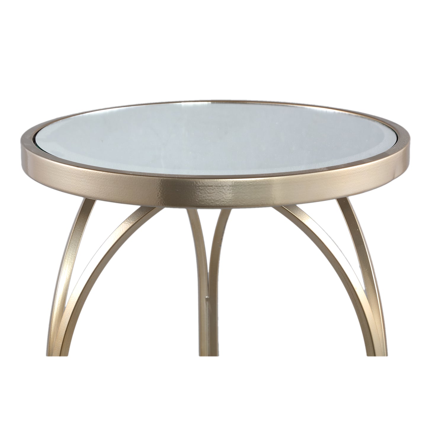 Rikka Gold Iron Fairy Sidetable Mirror Top Round S