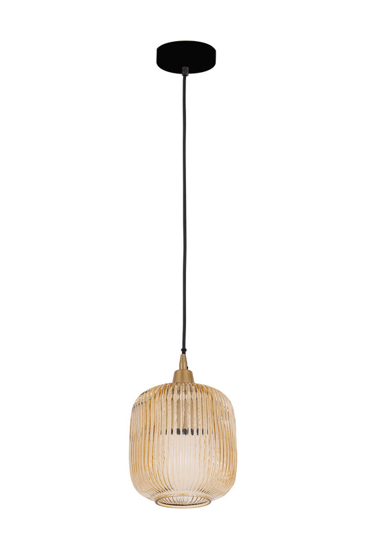 Juliet Amber Glass Hanging Lamp Regular