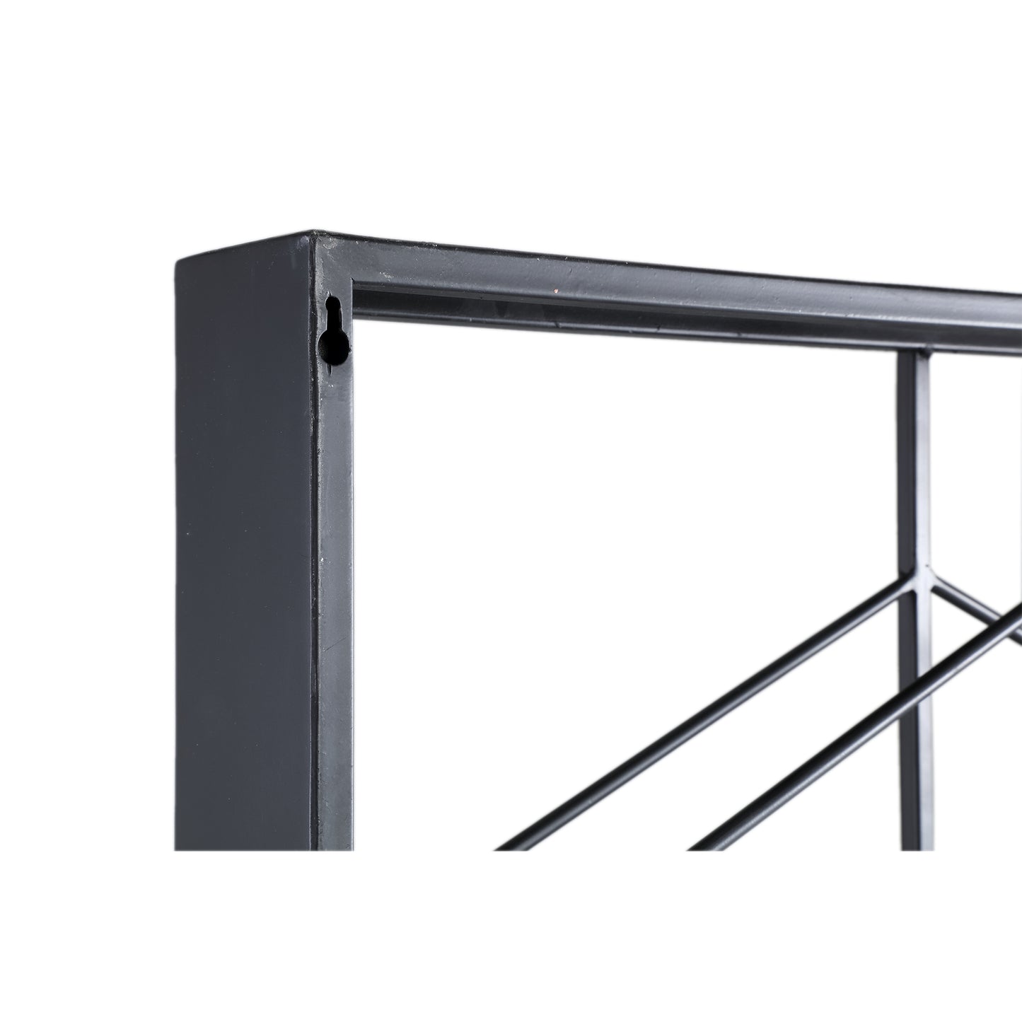 Vinno Black Iron Winerack Symmetrical Layers Rect