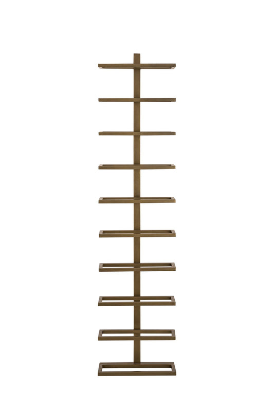 Icon Brass Iron Wall Wine Rack Vertical Layers