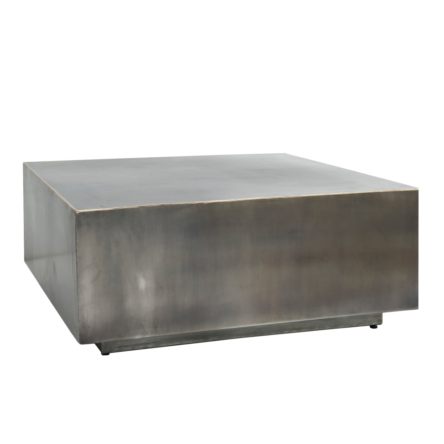 Irvy Nickle Iron Coffeetable Square Gold Border Sv