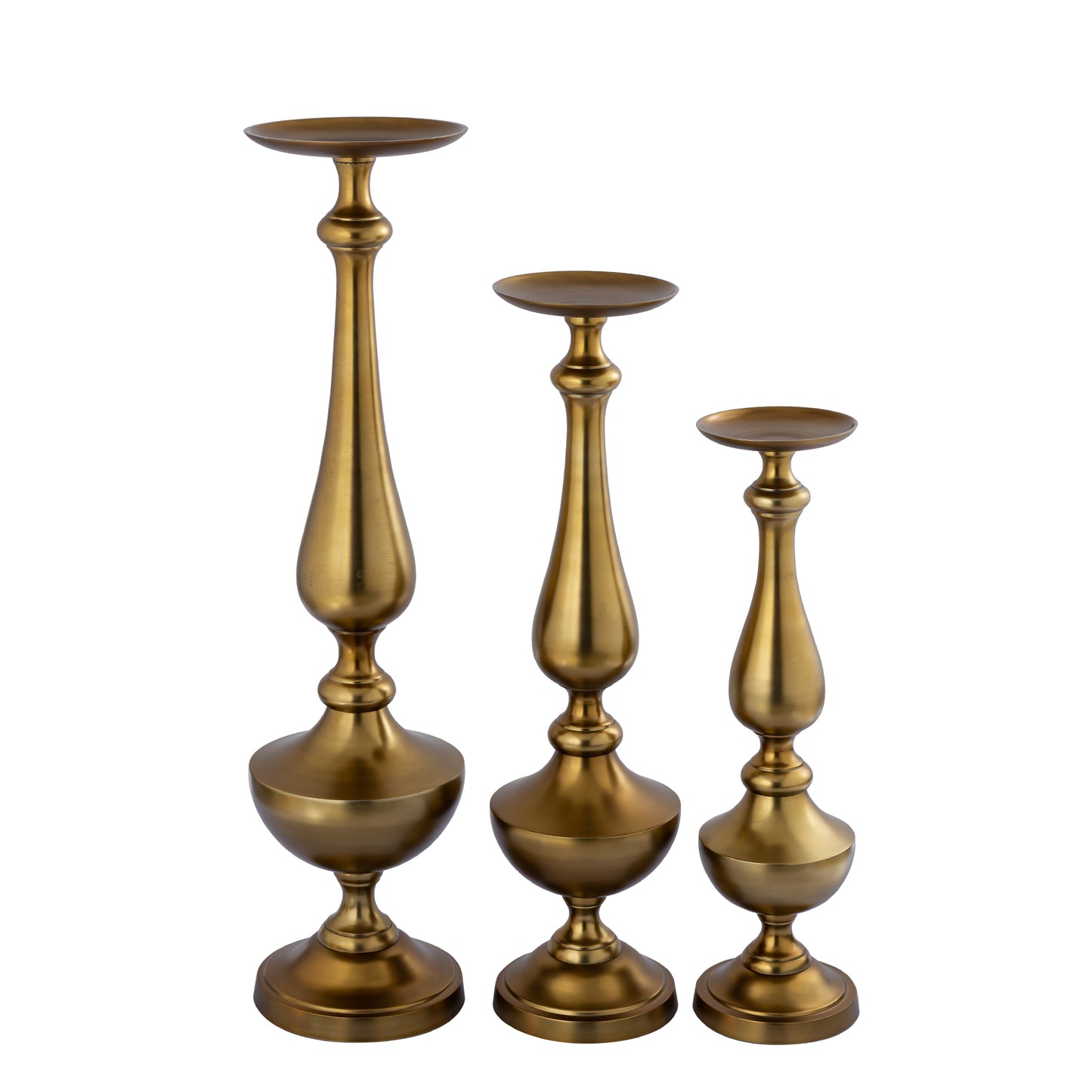 Centy Brass Casted Alu Candle Holder L