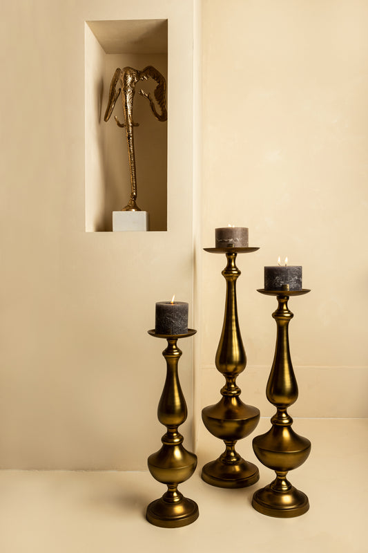 Centy Brass Casted Alu Candle Holder S