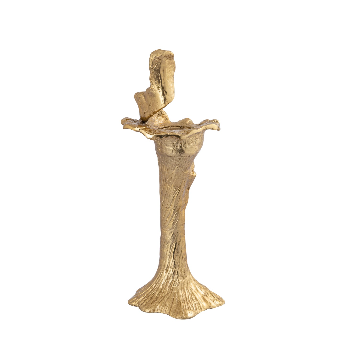 Mataly Gold Casted Alu Candle Holder S