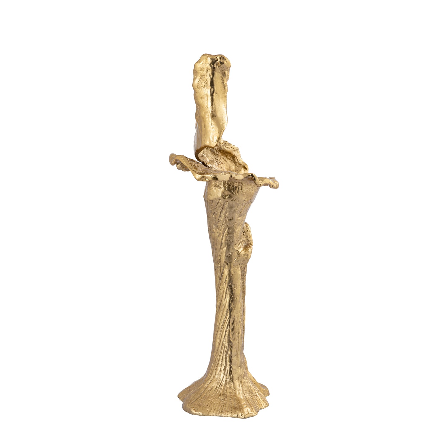 Mataly Gold Casted Alu Candle Holder L