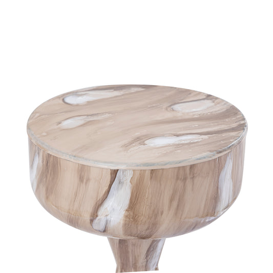 Maran Cream Shiny Iron Sidetable Round S