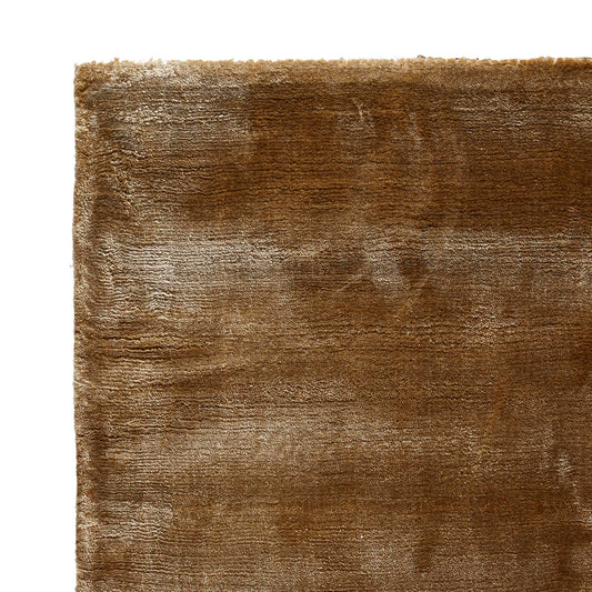 Flavia Brown Viscose Handwoven Carpet XL