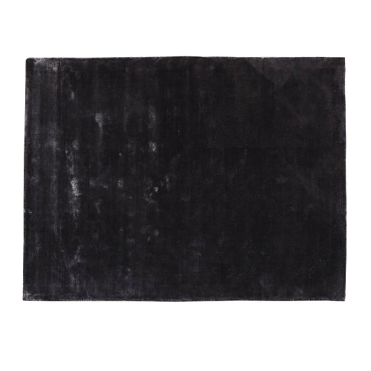 Flavia Black Viscose Handwoven Carpet XL