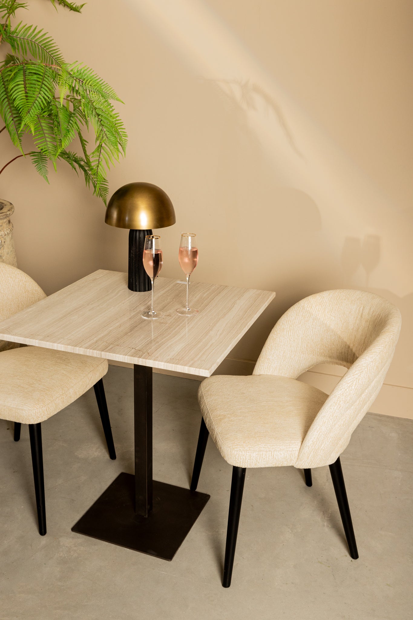 Abierto White Nanci Fabric Dining Chair