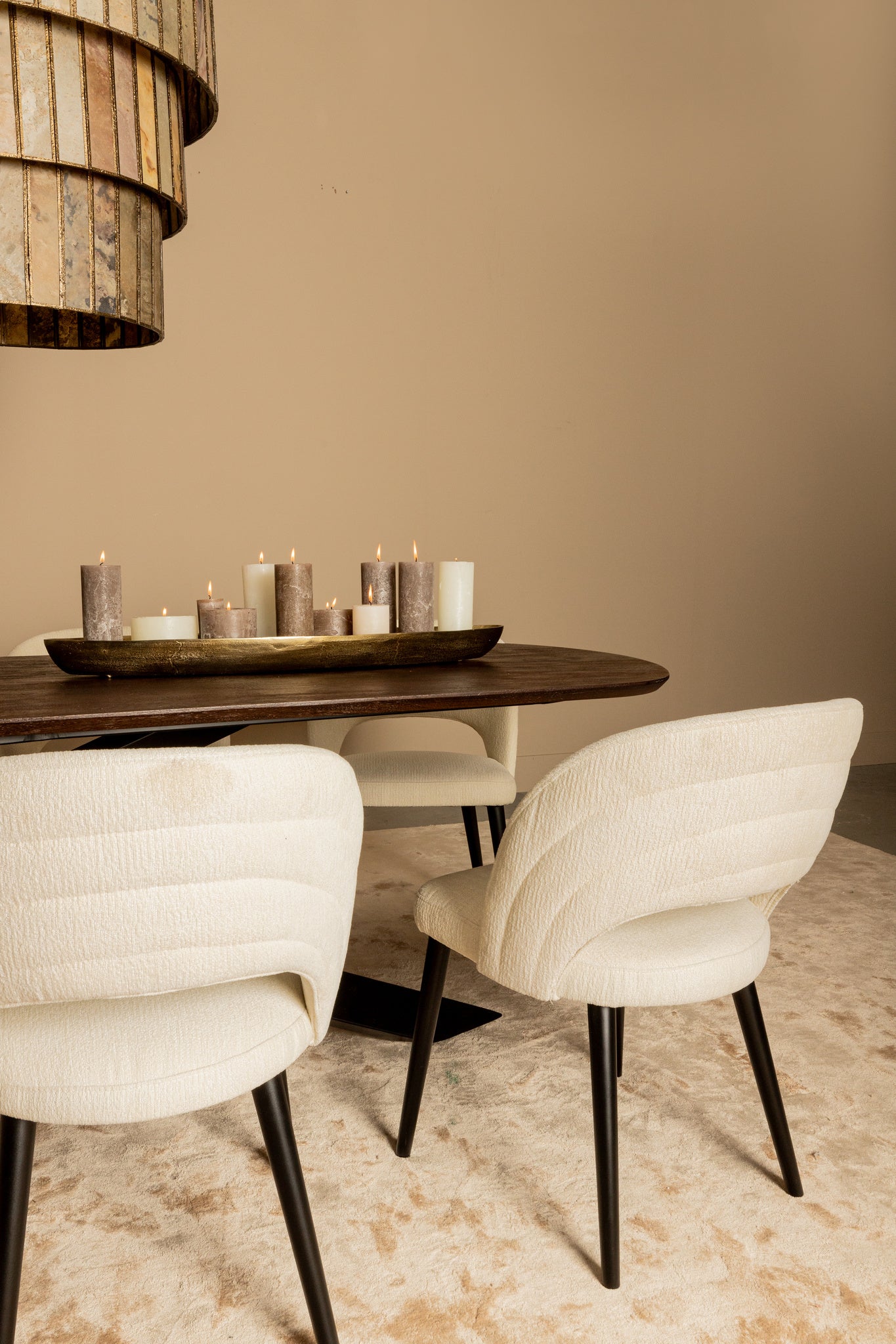 Abierto Cream Nanci Fabric Dining Chair