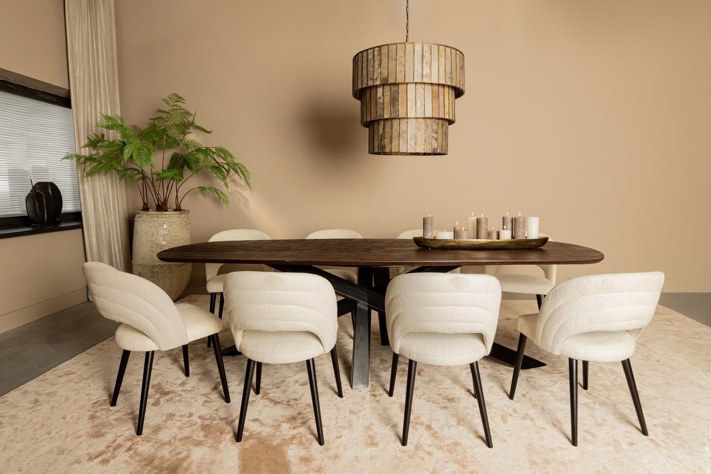 Abierto Taupe Nanci Fabric Dining Chair