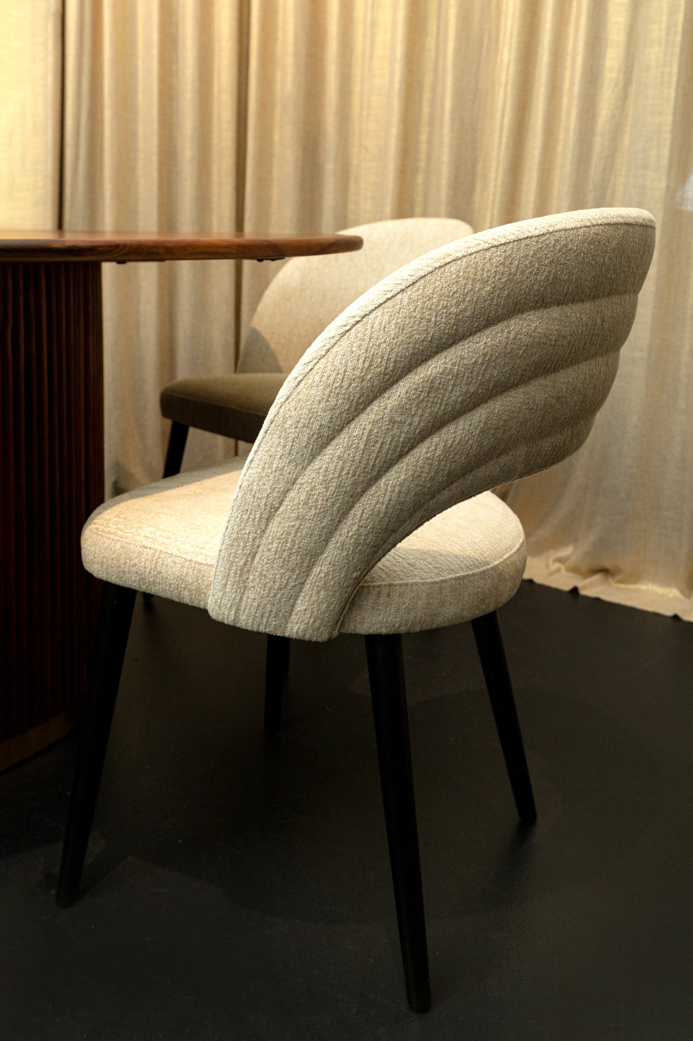 Abierto Taupe Nanci Fabric Dining Chair