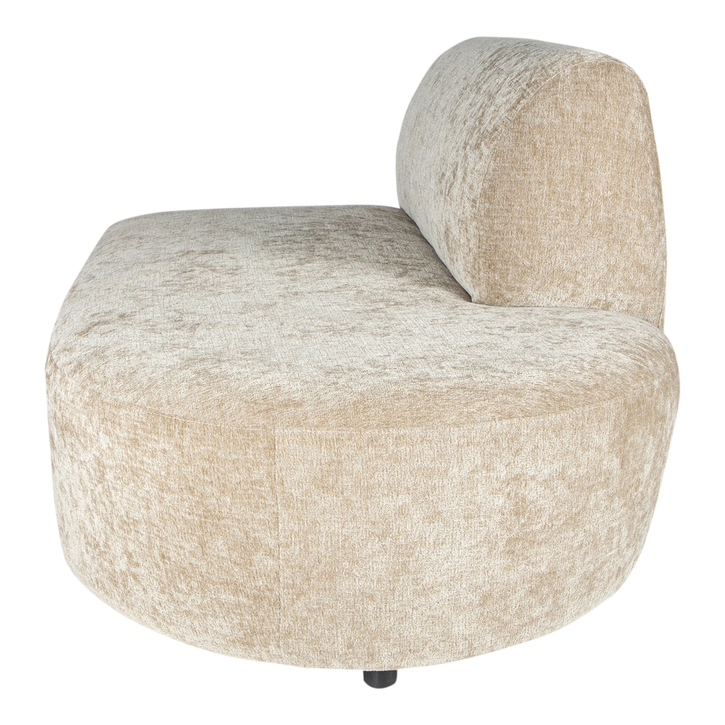 Lujo Sofa Cream Fiore Fabric Right Ottoman