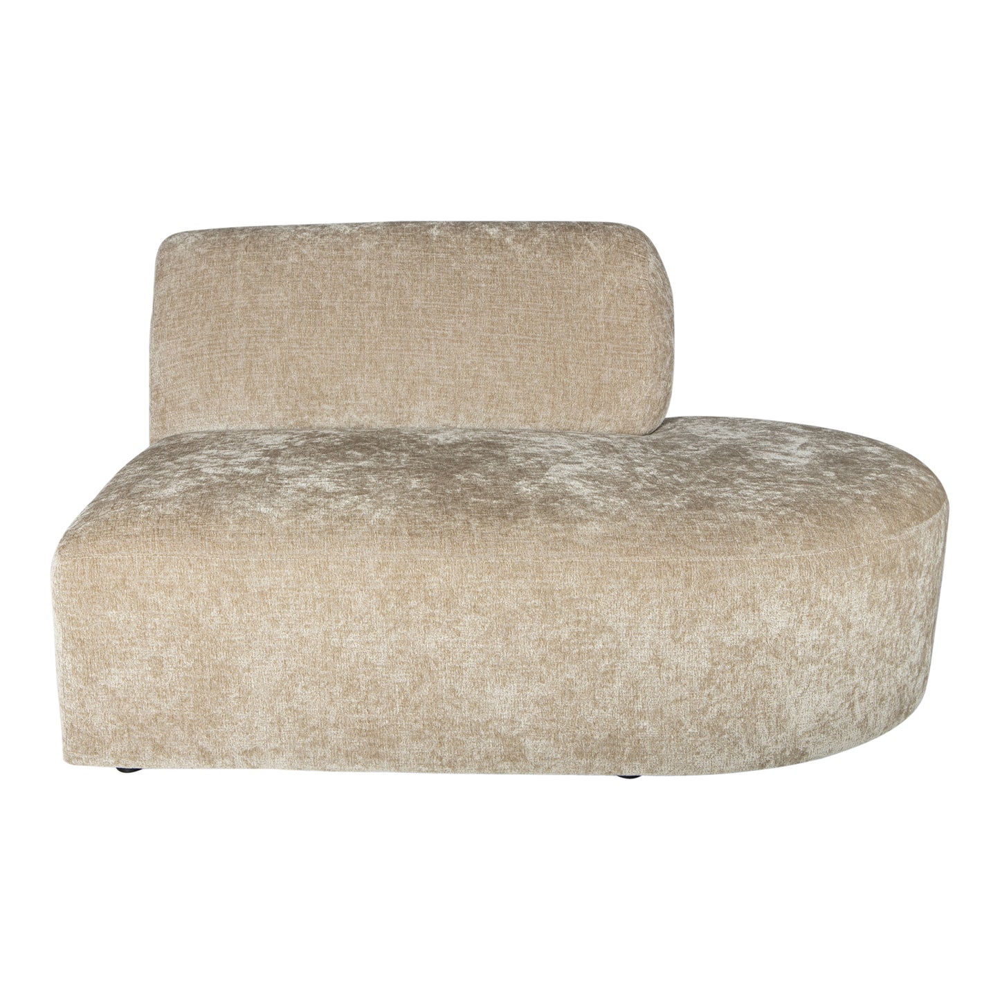 Lujo Sofa Cream Fiore Fabric Right Ottoman