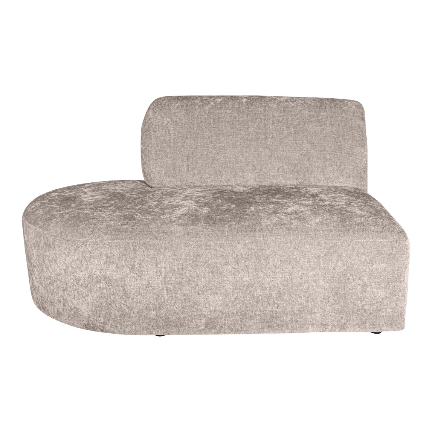 Lujo Sofa White Fiore Fabric Left Ottoman