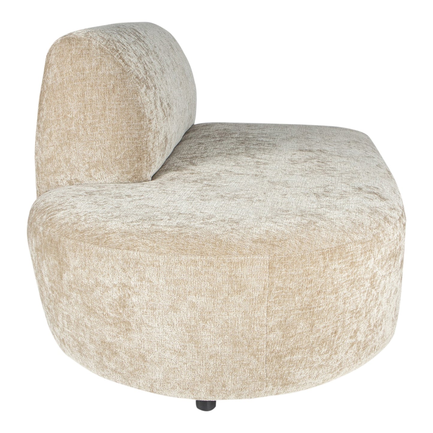 Lujo Sofa Cream Fiore Fabric Left Ottoman