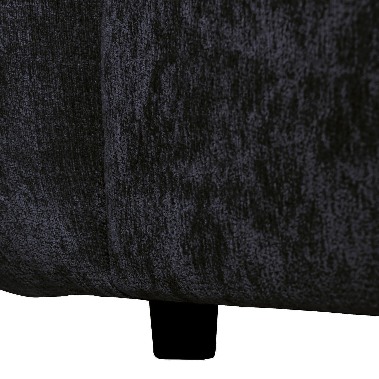 Lujo Sofa Anthracite Fiore Fabric Left Ottoman