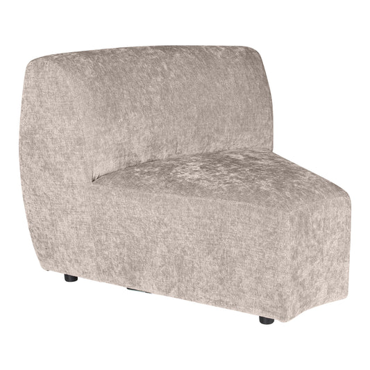 Lujo Sofa White Fiore Fabric Corner Piece