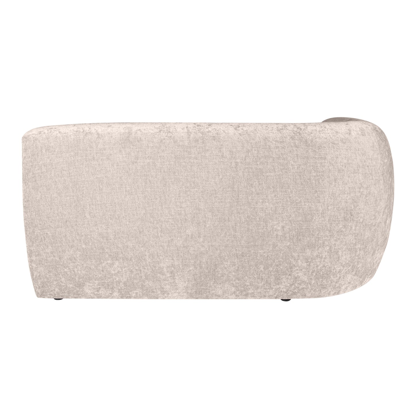 Lujo Sofa White Fiore Fabric 2 Seater Arm Left