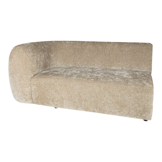 Lujo Sofa Cream Fiore Fabric 2 Seater Arm Left