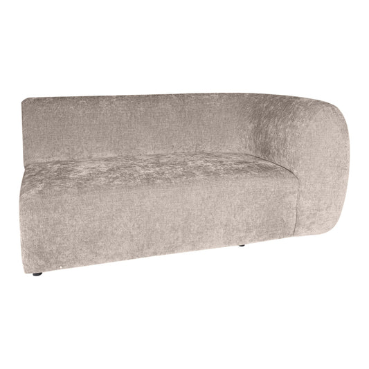 Lujo Sofa White Fiore Fabric 2 Seater Arm Right