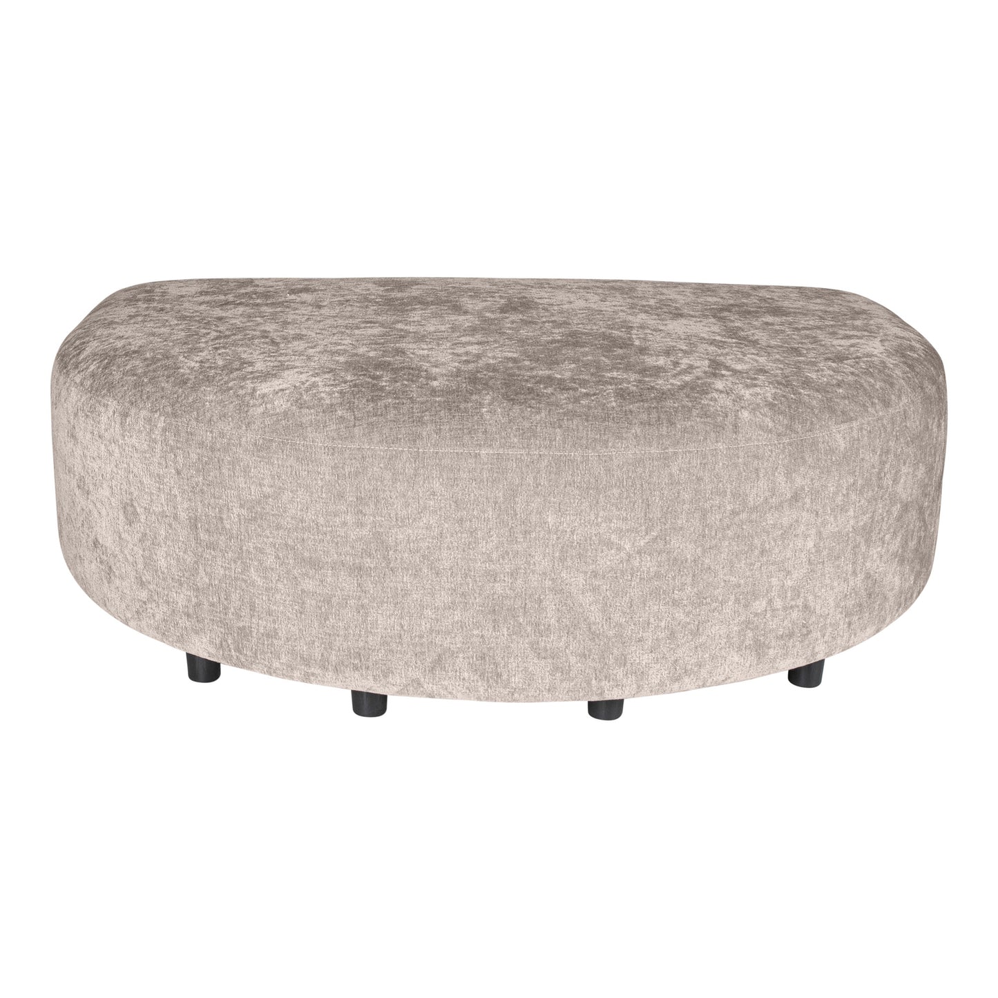 Lujo Sofa White Fiore Fabric Longchair Pouf