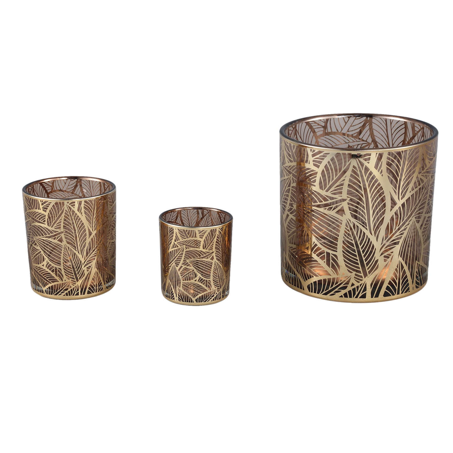 Sariska Gold Glass Stormlight Leaves Pattern