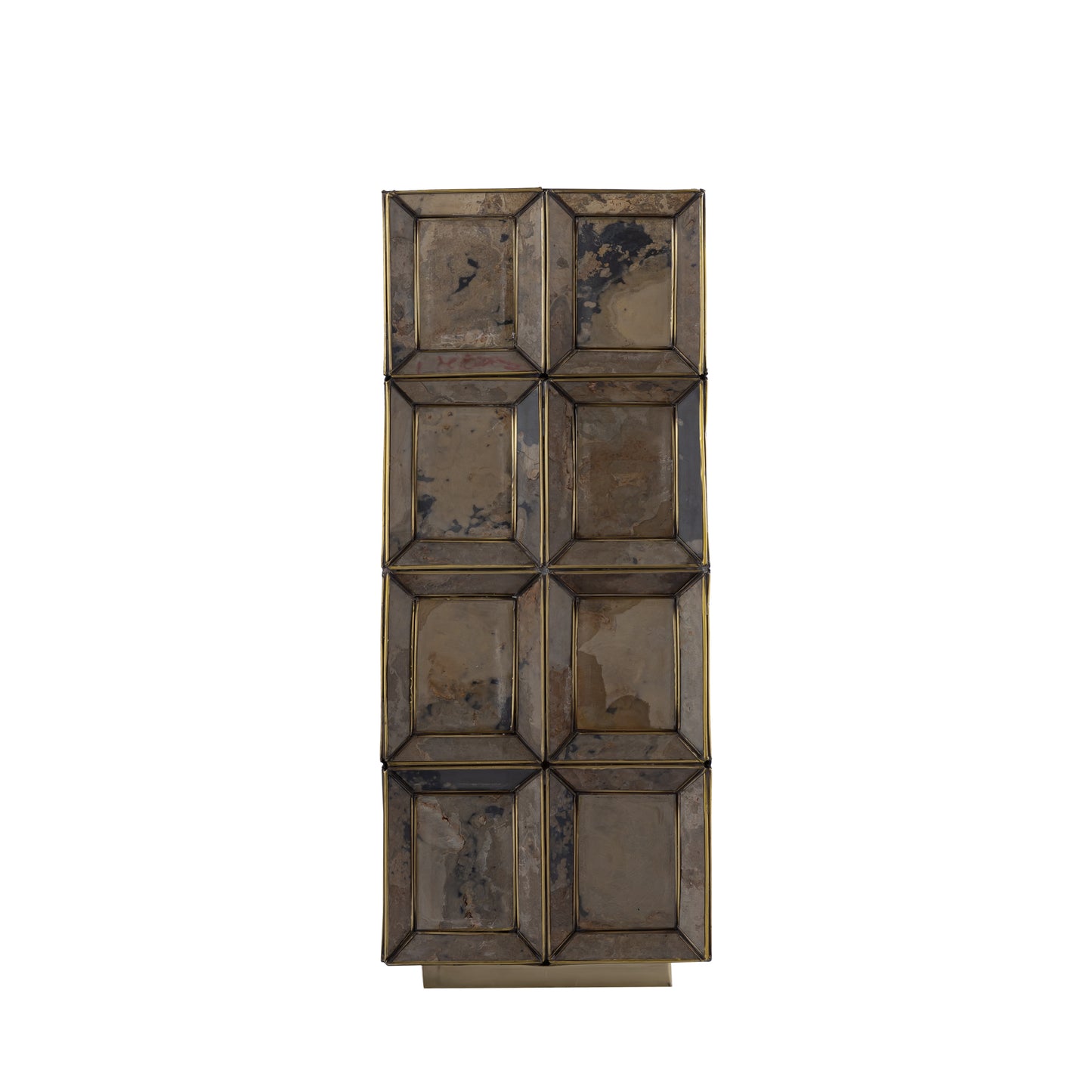 Layra Brass Stone Veneer Table Lamp Antique High