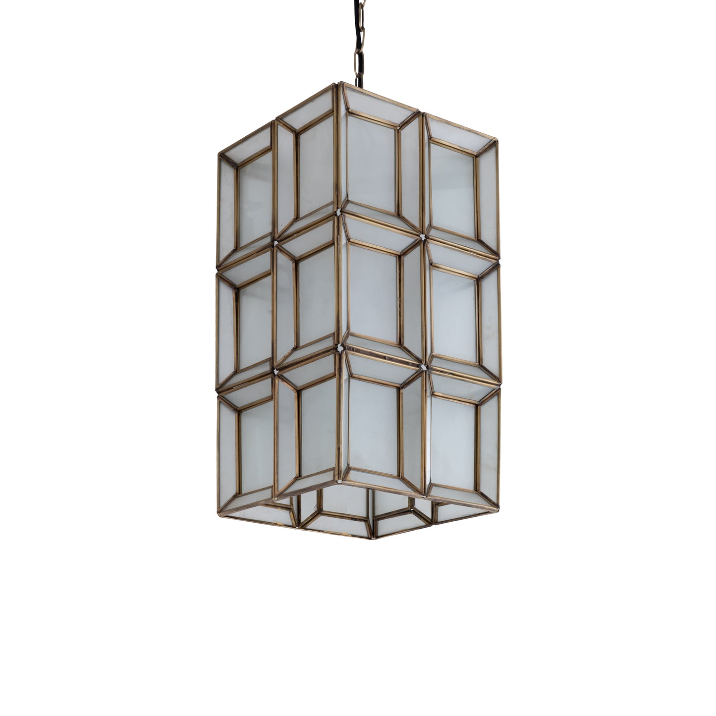 Layra White Milk Glass Hanging Lamp Antique