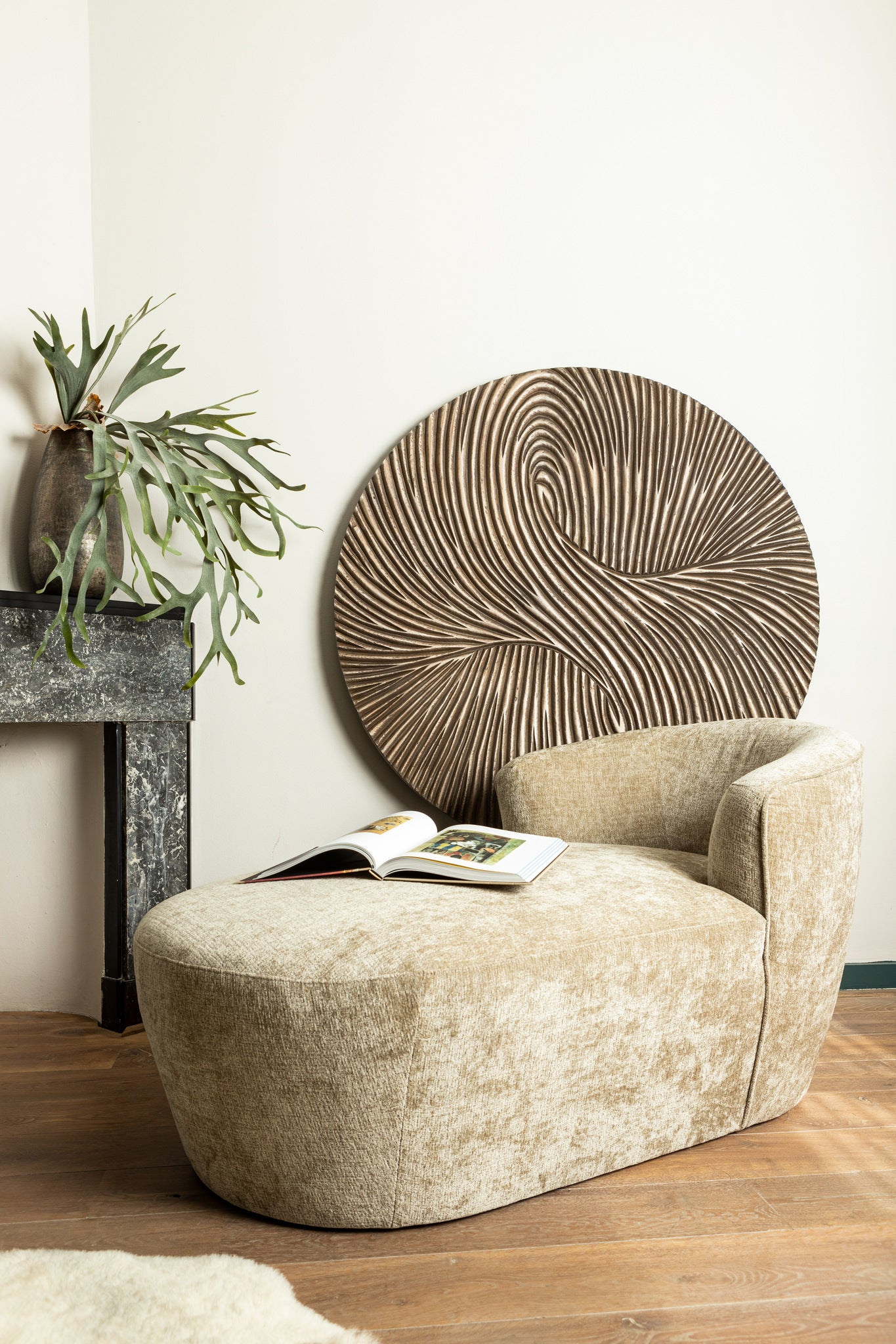 Semin Copper Alu Round Rustic Pot Wavy Edge L