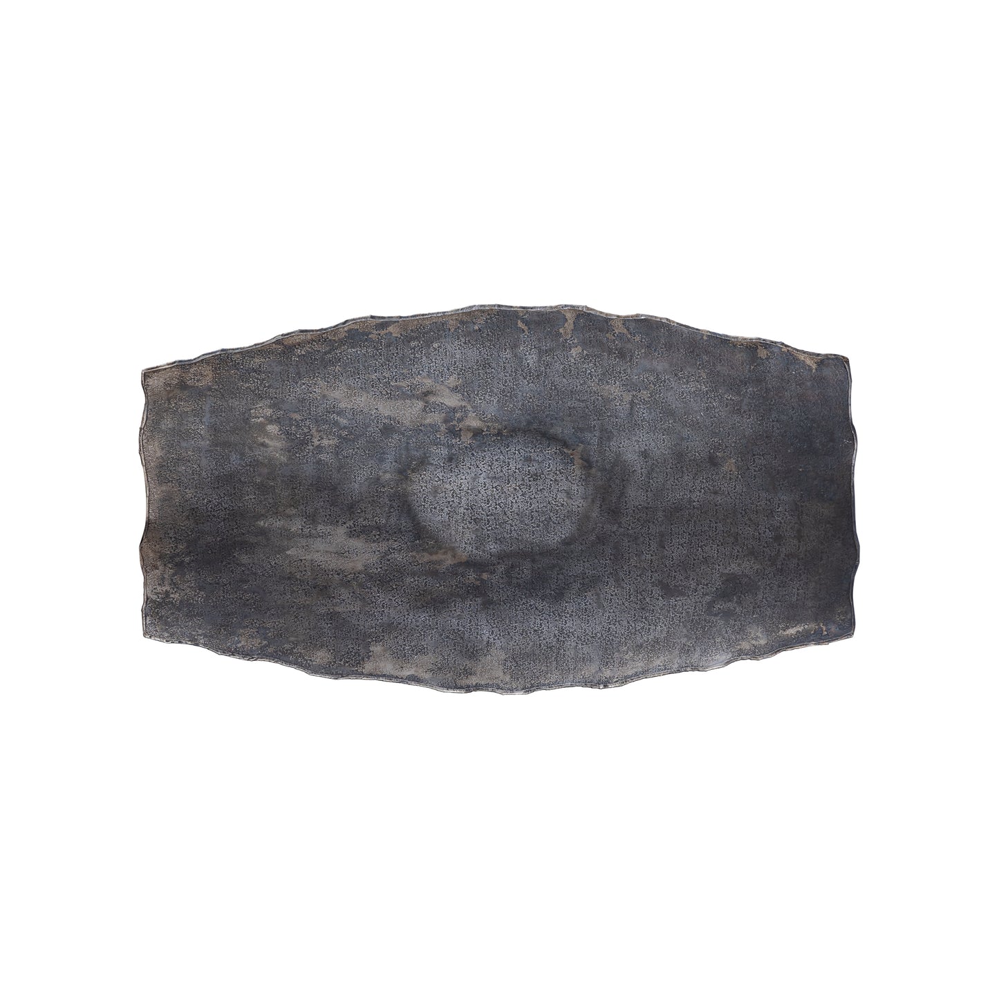 Semin Silver Alu Rectangle Rustic Bowl Wavy Edge S