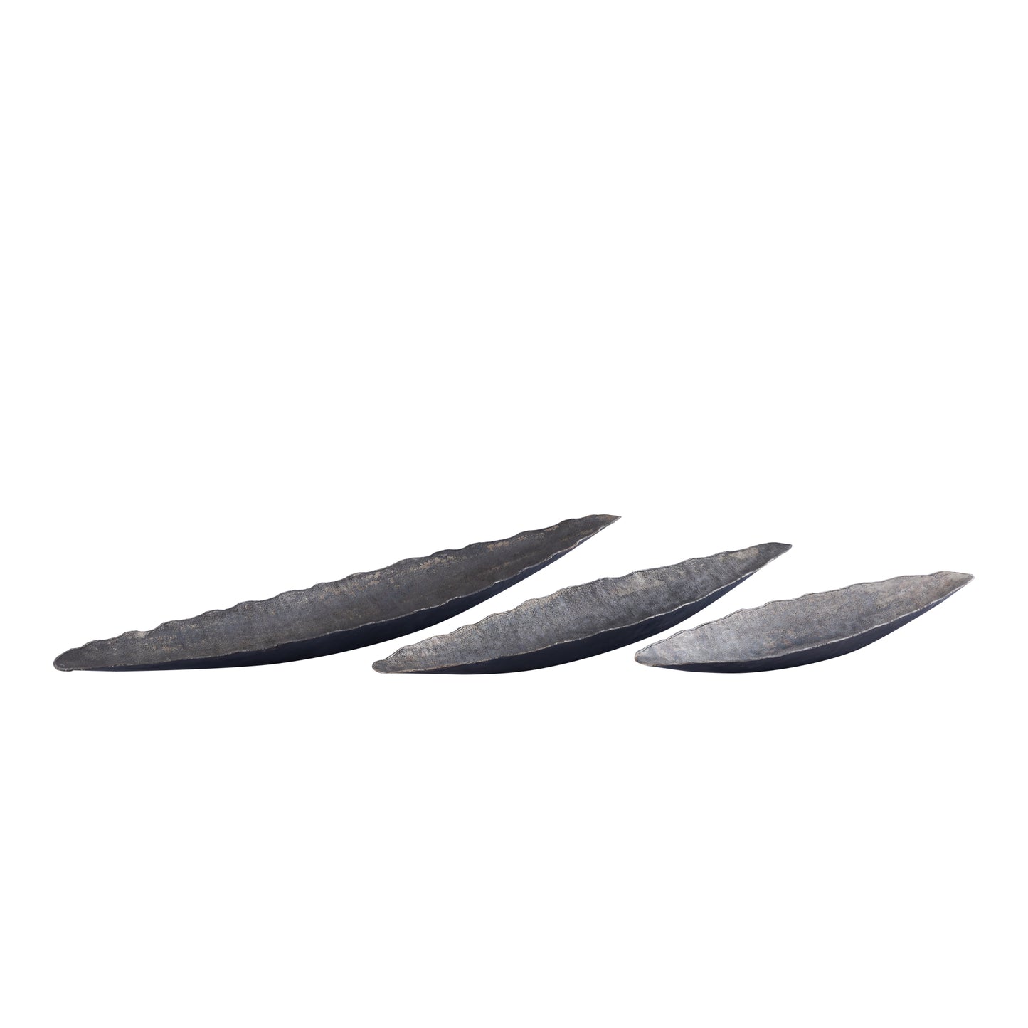 Semin Silver Alu Oval Rustic Bowl Wavy Edge S