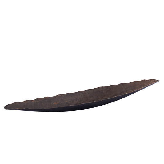 Semin Copper Alu Oval Rustic Bowl Wavy Edge L