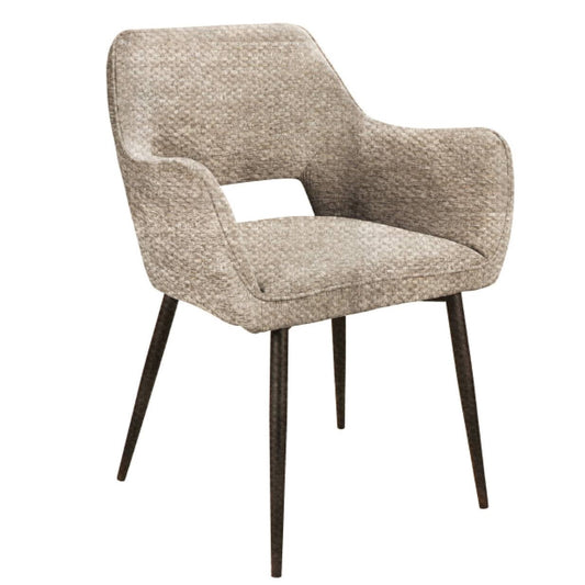 Fallax Cream 120 Ribbe Fabric Dining Chair (set of 2)