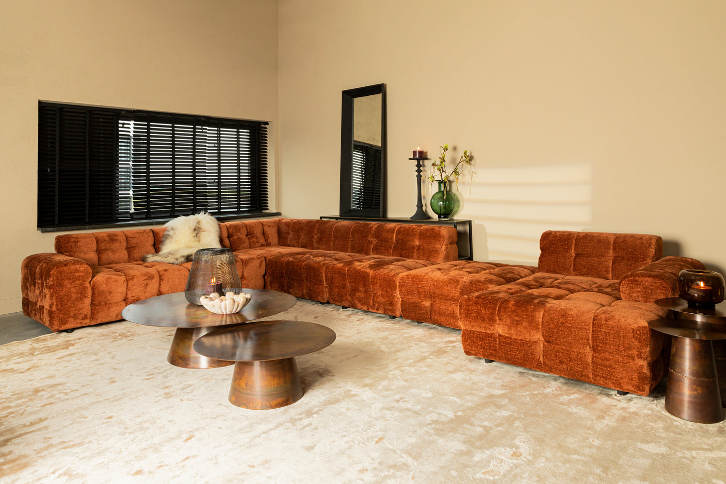 Jidde Sofa Berge 3032 Rust Fabric Hocker