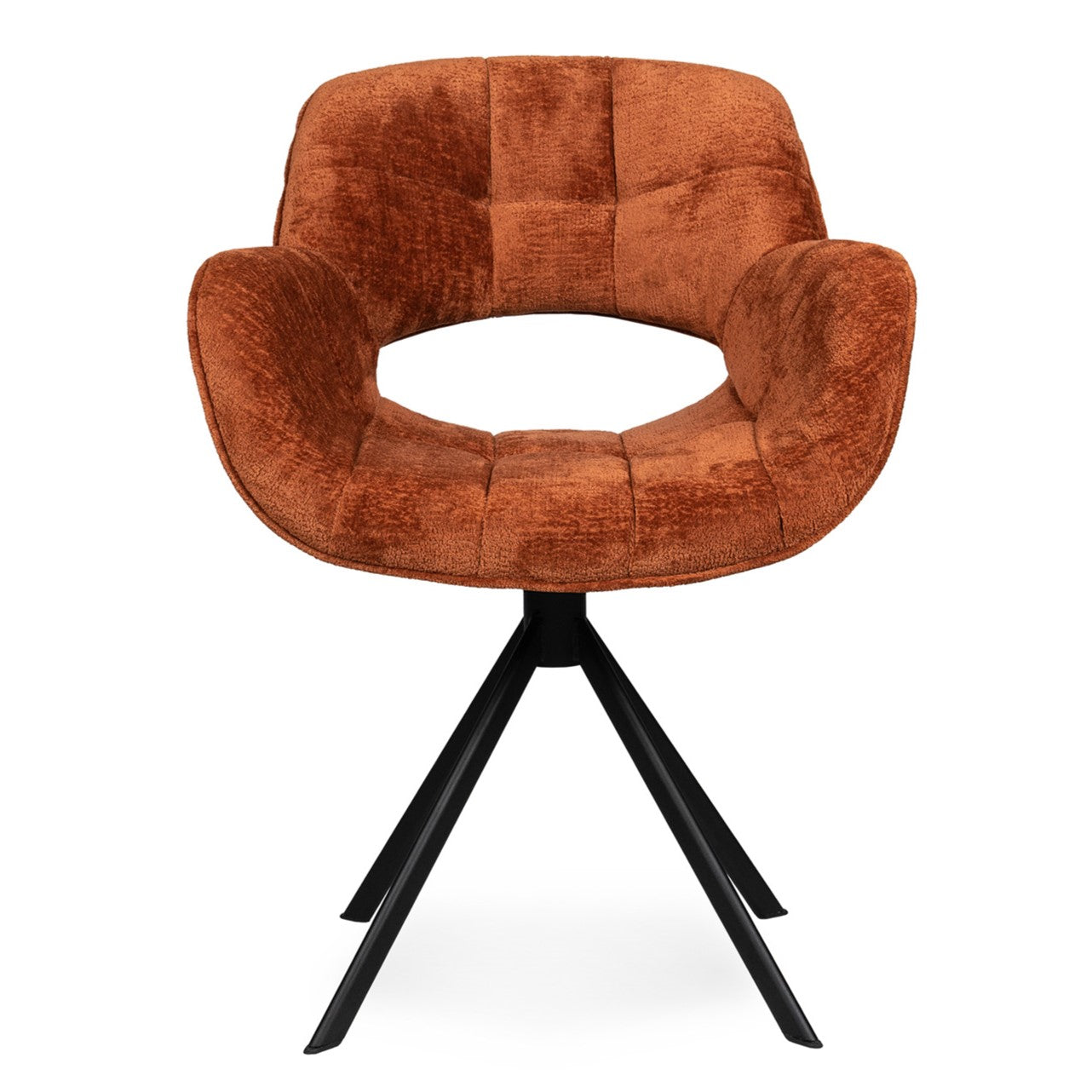 Link Dining Chair Berge 3032 Rust Fabric Metal Leg
