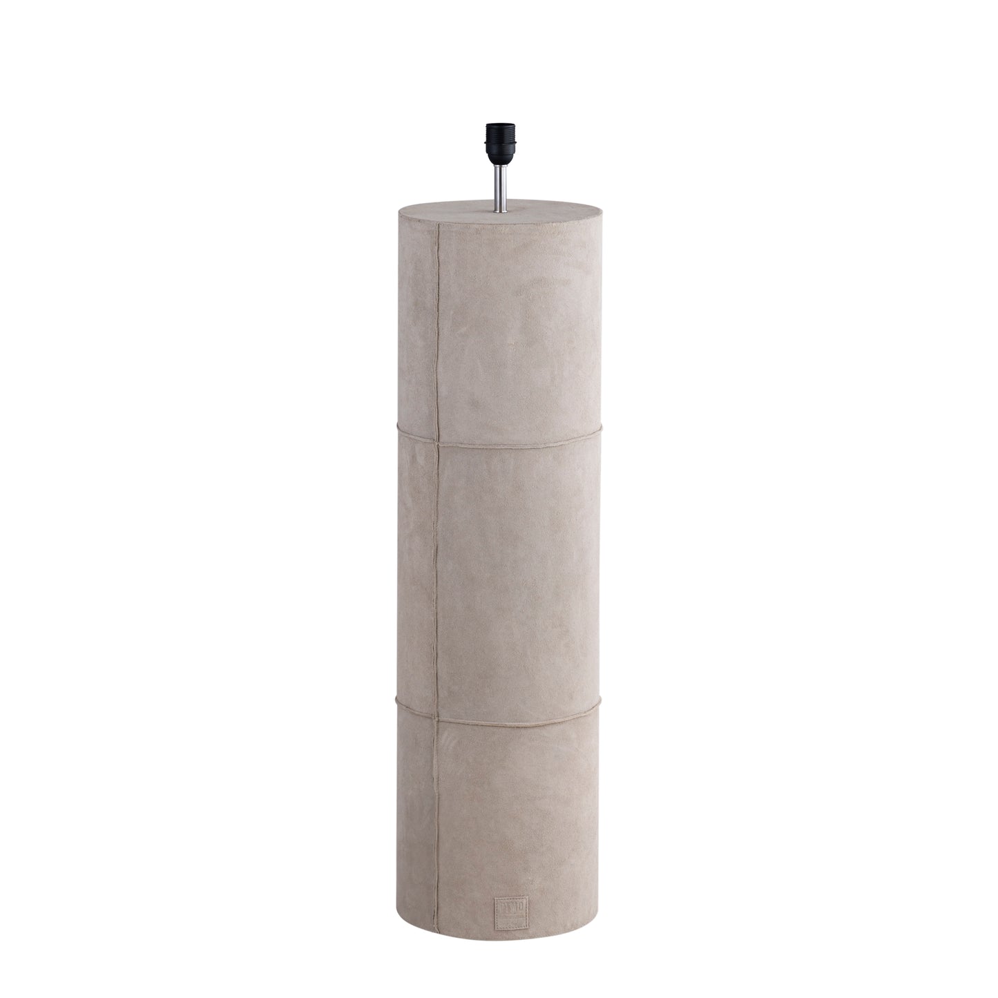 Joanne Beige Suede Floor Lamp Patch Cowhair Shade