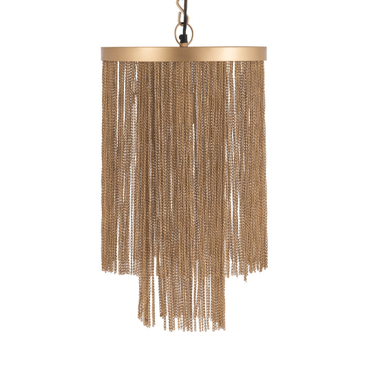 Brenton Gold Iron Chains Round Hanging Lamp L
